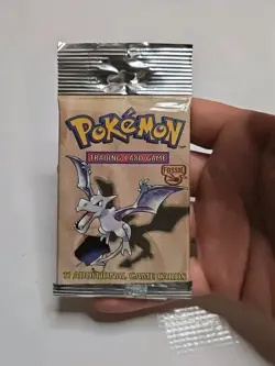 Pokemon Fossil Booster Pack Long Crimp FACTORY SEALED Vintage! - Image 1