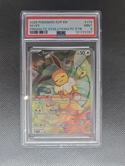 Pokemon Center ETB Promo Eevee #173 Prismatic Evolutions, PSA 9 - Image 3
