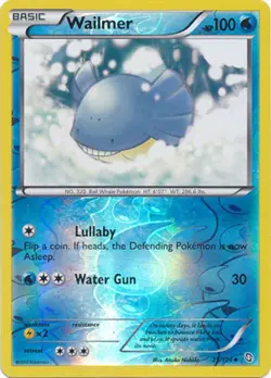 POKEMON CARD WAILMER REVERSE HOLO 25/124 NO 320 BALL WHALE POKEMON TCG CCG - Image 1
