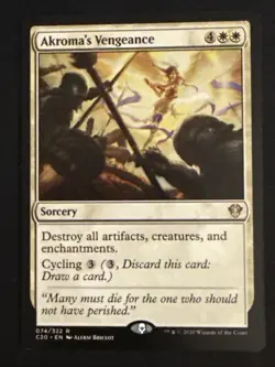 1x Akroma's Vengeance (074) Commander 2020 LP MTG Magic the Gathering x1 MKE - Image 1