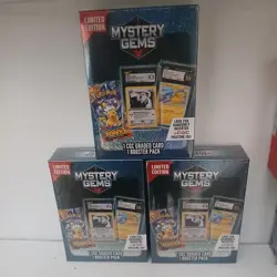 Pokemon Mystery Gems Box Sealed - 1 CGC Graded Card + 1 Booster Pack Sealed - Image 3