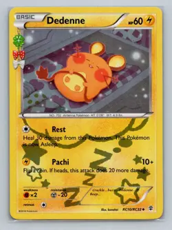 Pokemon Generations: Radiant Collection #RC10/RC32 Dedenne Holo Uncommon - Image 1