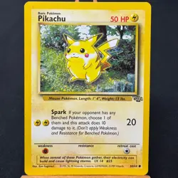 Pikachu - 60/64 - Jungle Set - Unlimited - Common - Pokemon - WOTC - Played - Image 1
