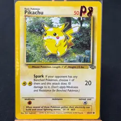 Pikachu - 60/64 - Jungle Set - Unlimited - Common - Pokemon - WOTC - Played - Image 3