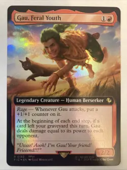 Gau, Feral Youth Final Fantasy Rare Foil Extended Art #152 Magic the Gathering - Image 1