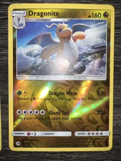 Dragonite Holo 96/149 Reverse Holo Rare Pokemon Sun and Moon Base TCG Card NM X2 - Image 3
