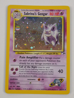 Pokemon Sabrina's Gengar Holo 14/132 Gym Heroes Card NM in Case - Image 1