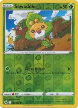 Sewaddle 9/264 Reverse Holo | Fusion Strike | Pokemon Card - Image 1
