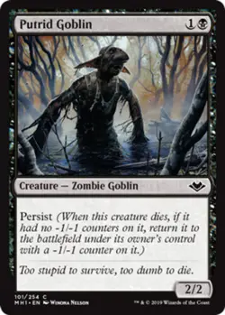 1x Putrid Goblin MTG Modern Horizons NM Magic Regular - Image 1