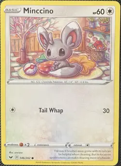 Minccino 146/202 Swsh01: Sword & Shield Regular - Pokemon Card - Image 1