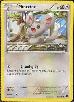 Minccino 86/124 Fates Collide Regular - Pokemon Card - Image 1