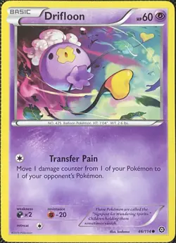 Drifloon 46/114 Steam Siege Regular - Pokemon Card - Image 1