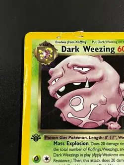 Dark Weezing 14/82 Team Rocket First Edition Holo Rare Vintage Pokemon Card DMG - Image 5