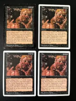 MTG - Pox x4 - 5th Edition (HP) (One is Inked) - Image 1