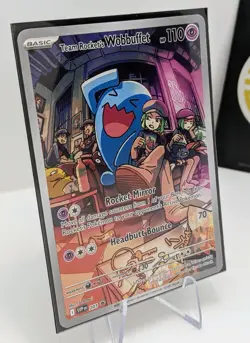 Team Rockets Wobbuffet Promo Card 203 Pokemon Scarlet & Violet - Destined Rivals - Image 4