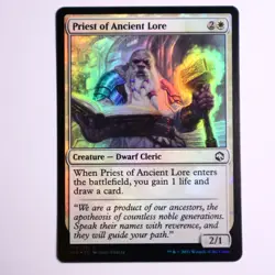 MTG White - Priest of Ancient Lore FOIL - 35 Adventures in the Forgotten Realms - Image 1
