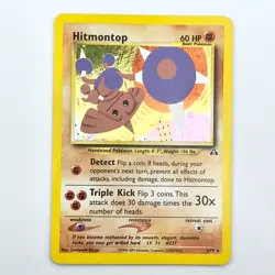 Hitmontop Neo Discovery Unlimited Holo Rare Vintage Pokemon TCG Card 3/75 NM - Image 1