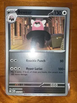 Pokemon TCG Bewear Reverse Holo Mega Evolutions Rare 112/132 NM 2025 - Image 1