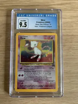 2000 Pokemon Black Star Promo #9 Mew Pokemon League - Holo PSA CGC 10 GEM MINT - Image 1