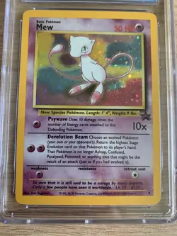 2000 Pokemon Black Star Promo #9 Mew Pokemon League - Holo PSA CGC 10 GEM MINT - Image 2