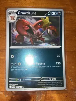 Pokemon TCG Crawdaunt Reverse Holo Mega Evolutions Rare 085/132 NM 2025 - Image 1