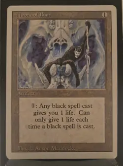 1X - Throne of Bone - Revised Edition - MTG - Magic The Gathering - LP - Image 1
