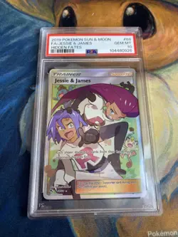 PSA 10 Jessie and James 68/68 Hidden Fates Full Art Holo Pokemon TEAM ROCKET - Image 1