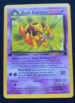 Dark Kadabra 1st Edition Team Rocket 39/82 WOTC Vintage Pokemon (NM) - Image 1