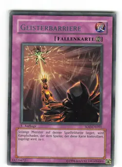 Yugioh GEISTERBARRIERE , sod-de051 Rare deutsch Excellent 1. Auflage - Image 1