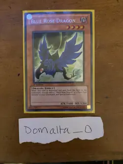 Yugioh! Blue Rose Dragon - EXVC-EN099 - Secret Rare - 1st Edition LP - Image 1