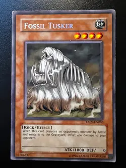 Fossil Tusker TAEV-EN086 Rare Unlimited SECRET NAME MISPRINT MOD Play Yugioh - Image 1