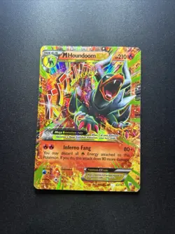 Pokemon TCG Mega-Houndoom-EX Holo Rare Card Breakthrough 22/162 - Image 1
