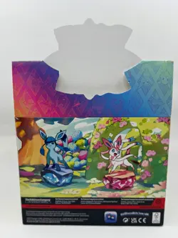 EMPTY Pokemon Prismatic Evolutions Mini Tin Display - W/ Coins & Display Cards - Image 2