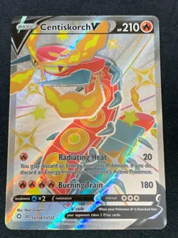 C170 POKEMON TCG CENTISKORCH V SV108 NM CARD HOLO FULL ART SHINING FATES - Image 1