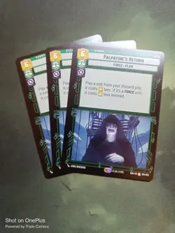 Star Wars Unlimited SOTG - PALPATINE’S RETURN - RARE CARD 094 X 3 Cards - Image 1