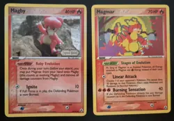 Pokemon Cards Magby Magmar Ex Legend Maker /92 Reverse Holo Rare - Image 1