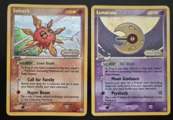 Pokemon Cards Lunatone Solrock Ex Legend Maker /92 Reverse Holo Rare - Image 1
