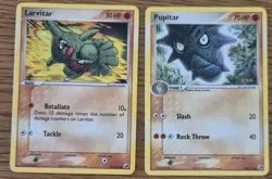 Pokemon Cards Larvitar Pupitar Set Ex Unseen Forces /115 Rare - Image 1