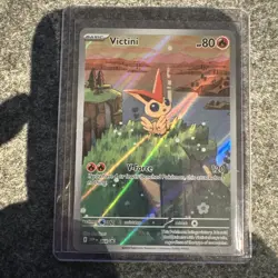 Pokemon TCG Victini SVP 208 Black Star Promo Illustration Rare Near Mint Card NM - Image 1