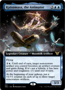 Katsumasa, the Animator (Extended Art) R Commander: Kamigawa: Neon Dynasty 51 NM - Image 1
