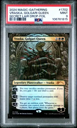 2024 MTG SECRET LAIR DROP FOIL #1702 VRASKA, GOLGARI QUEEN PSA 9 - Image 1