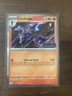 Phantasmal Flames Prerelease Ceruledge Stamped Promo Pokemon TCG 2025 - Image 1