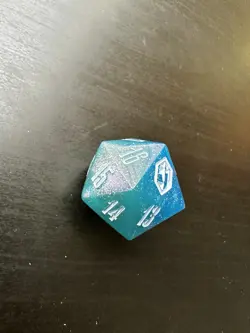 MTG Final Fantasy: Gift Bundle "Crystal" Shinra Blue Oversized D20 Die Dice - Image 2