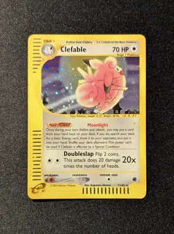 Pokemon EXPEDITION - #7/165 Clefable - ENG - Holo - SWIRL - Near Mint- - Image 2