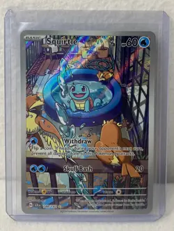 Squirtle #148 Pokemon Stellar Crown Card TCG Illustration Rare Full Art SV07 - Image 1