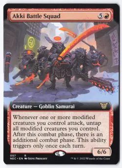 Akki Battle Squad (Extended Art) R Commander: Kamigawa: Neon Dynasty 57 NM - Image 1