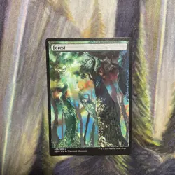 hand painted mtg Forest Full Art Alter - Image 1