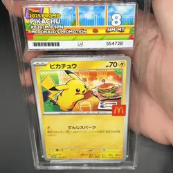 Pikachu 020/M-P McDonald's 2025 Japanese Pokemon Promo ACE 8 Graded - UK Seller - Image 1