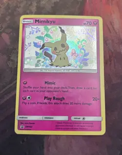 Pokemon Mimikyu Black Star Promo SM163 sun and moon - Image 1