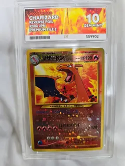 Charizard - 006 - Neo Premium File 2 - Reverse Holo - ACE 10 - Japanese Pokemon - Image 1